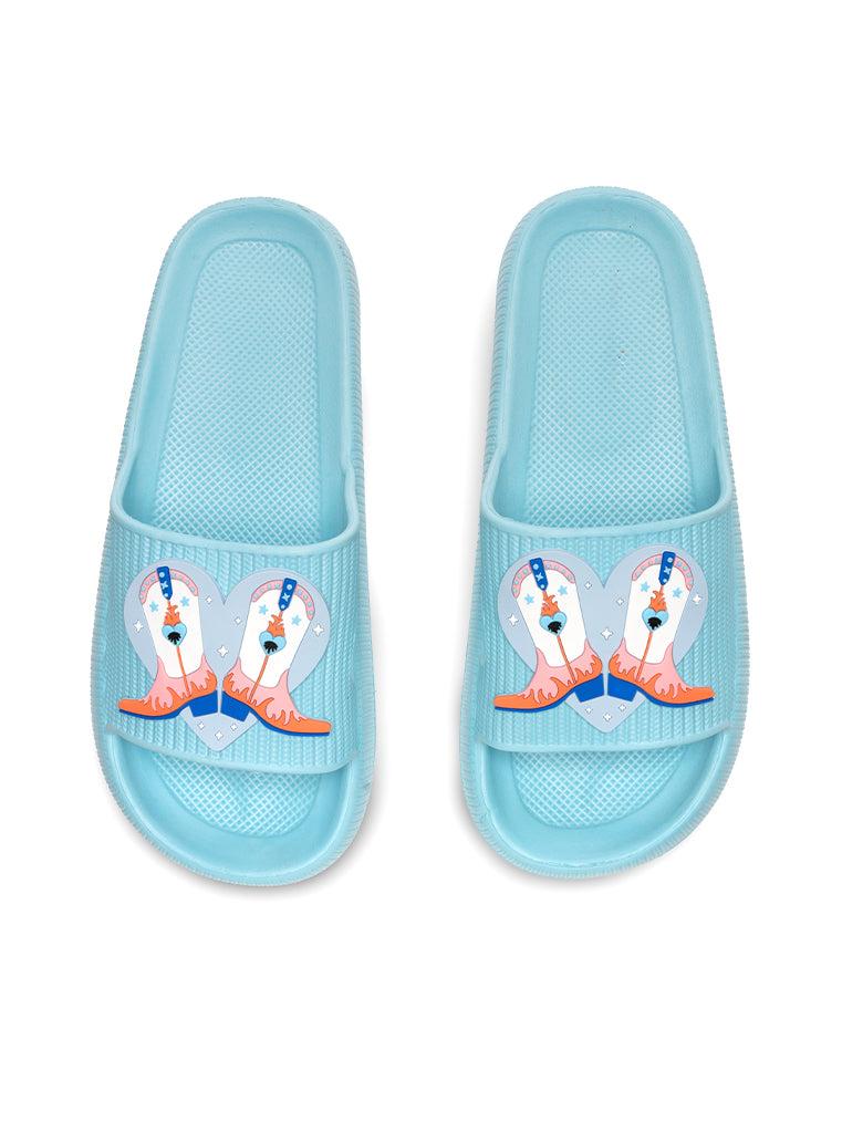 living royal Pool Boot Heart Slides