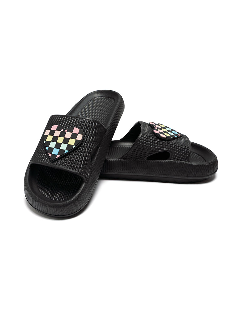 Living Royal Pool Checker Heart Slides