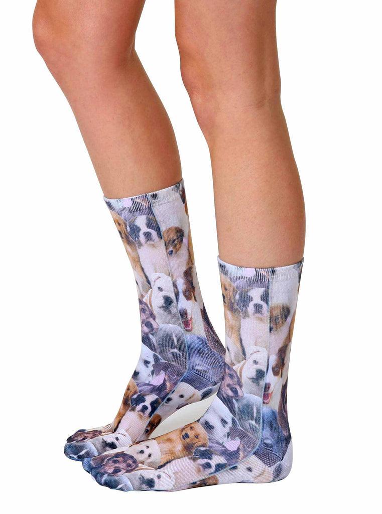 Living Royal Puppy All Over Crew Socks