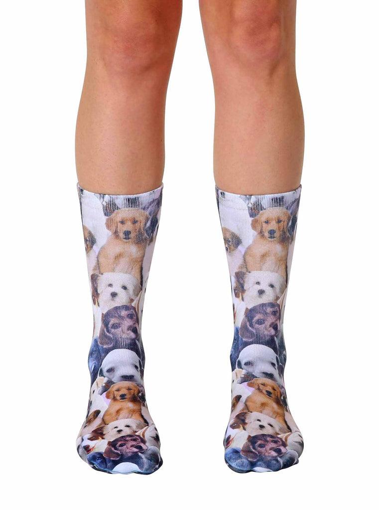 living royal Puppy All Over Crew Socks