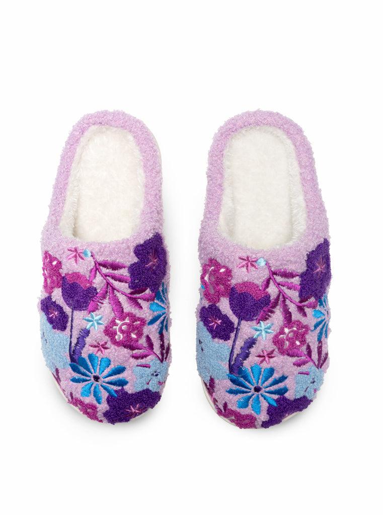 Living Royal Purple Bloom Slippers