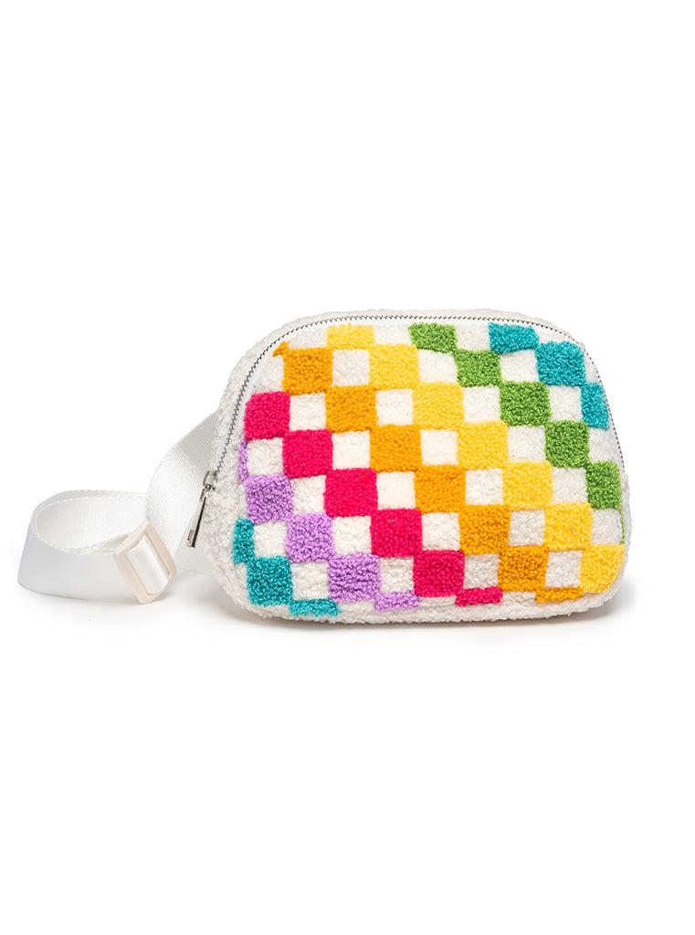 living royal Rainbow Checker Belt Bag