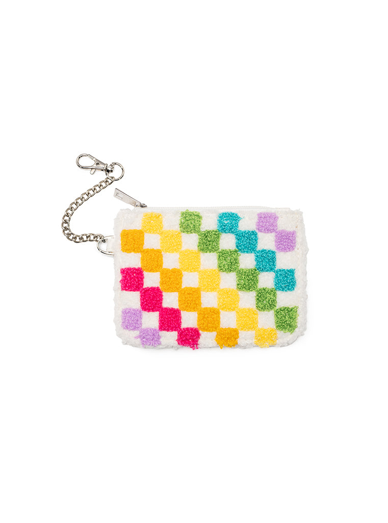 living royal Rainbow Checker Key Chain Pouch