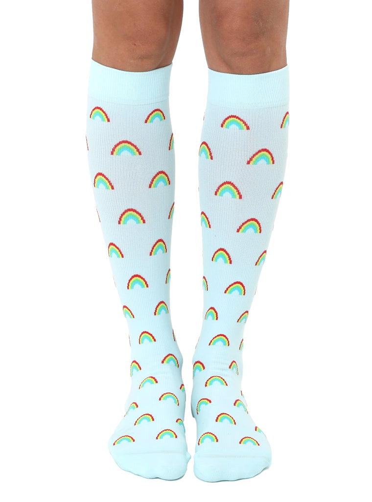 living royal Rainbow Compression Socks