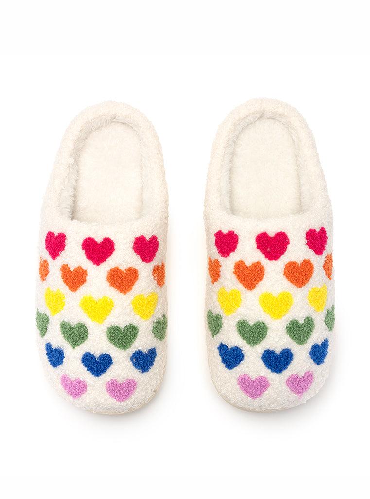living royal Rainbow Heart Slippers