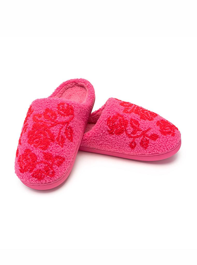 Living Royal Red Bouquet Slippers
