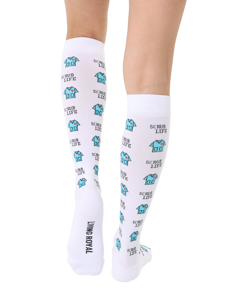Living Royal Scrub Life Compression Socks