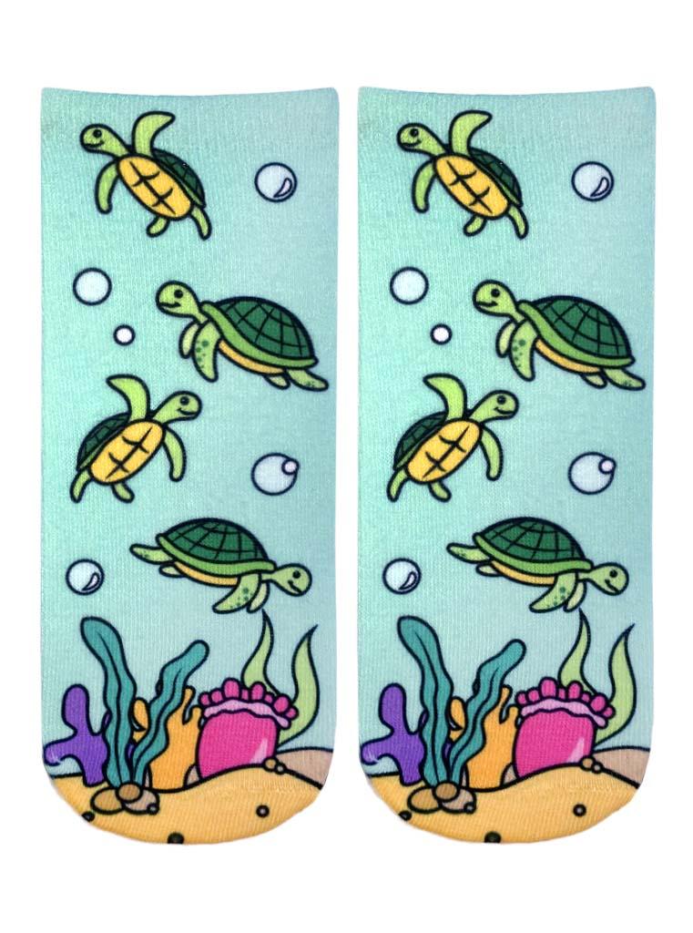 living royal Sea Turtle Ankle Socks
