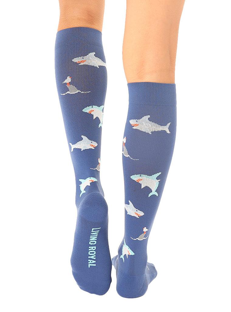 Living Royal Sharks Compression Socks