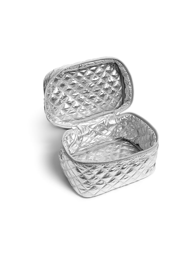 Living Royal Silver Cosmetic Travel Case