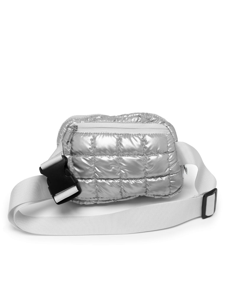 Living Royal Silver Puffer Belt Bag