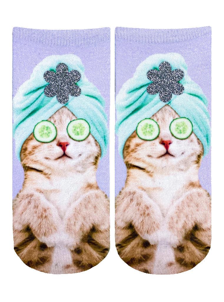 living royal Spa Kitty Glitter Ankle Socks