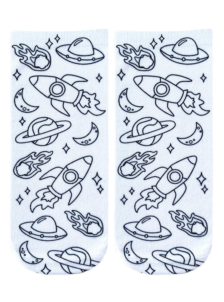 Living Royal Space Adventure Coloring Socks
