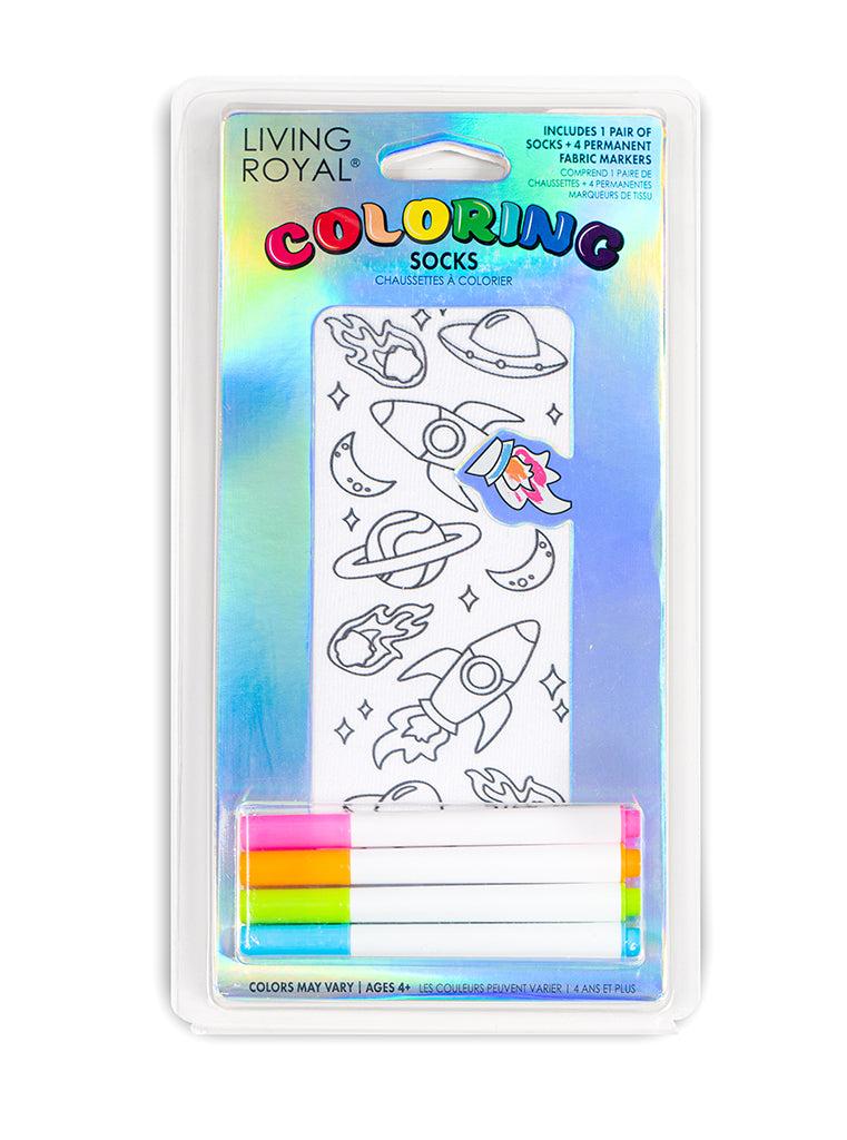 living royal Space Adventure Coloring Socks