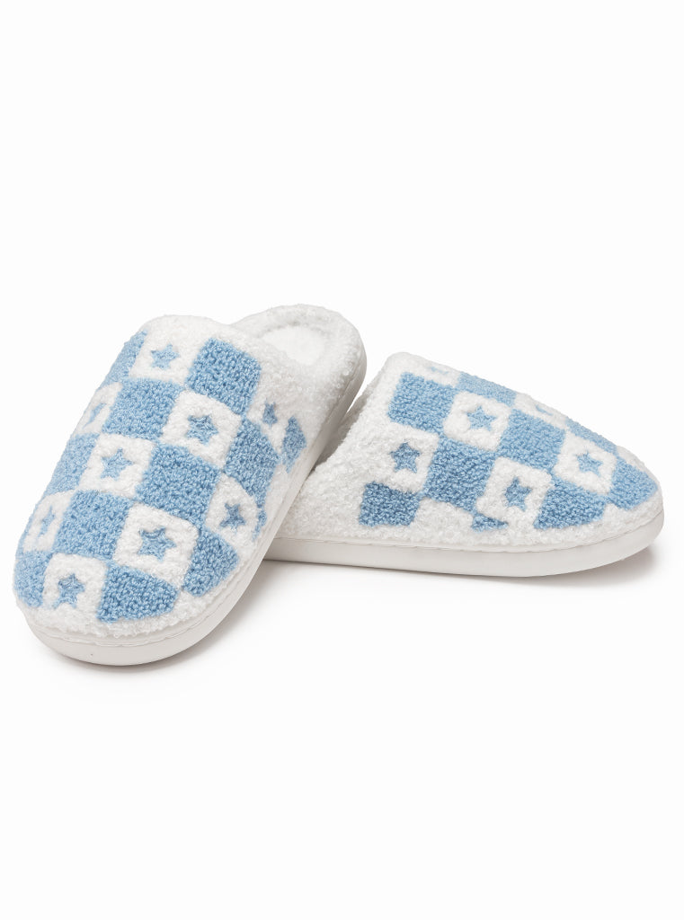 Living Royal Star Checker Slippers