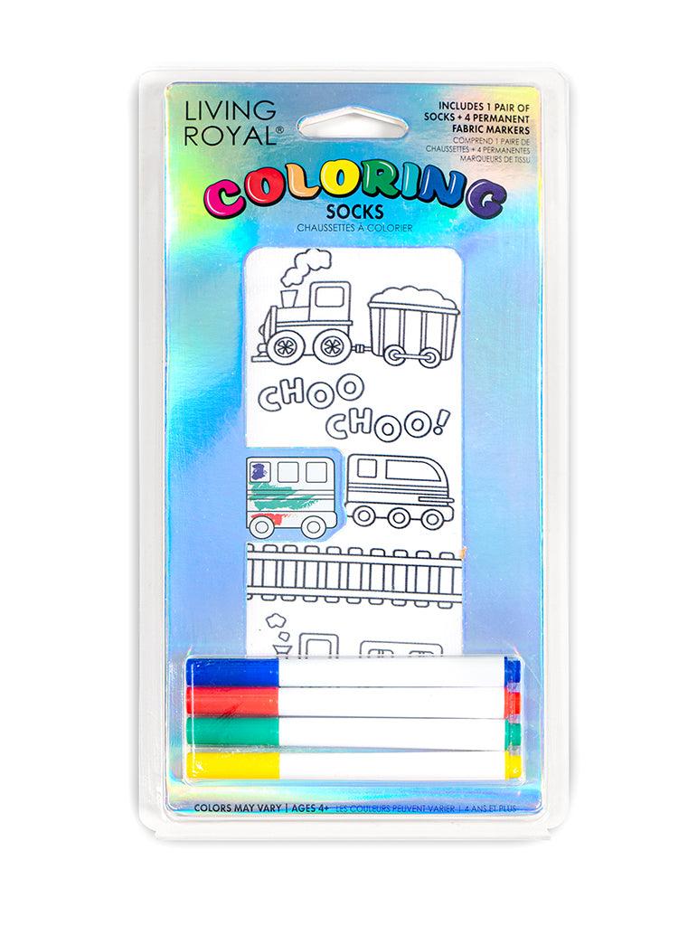 living royal Trains Coloring Sock