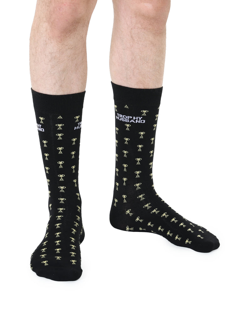 living royal Trophy Husband Mens Bamboo Crew Socks