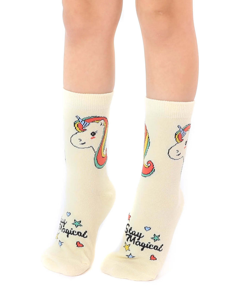 Living Royal Unicorn 3D Kids Crew Sock