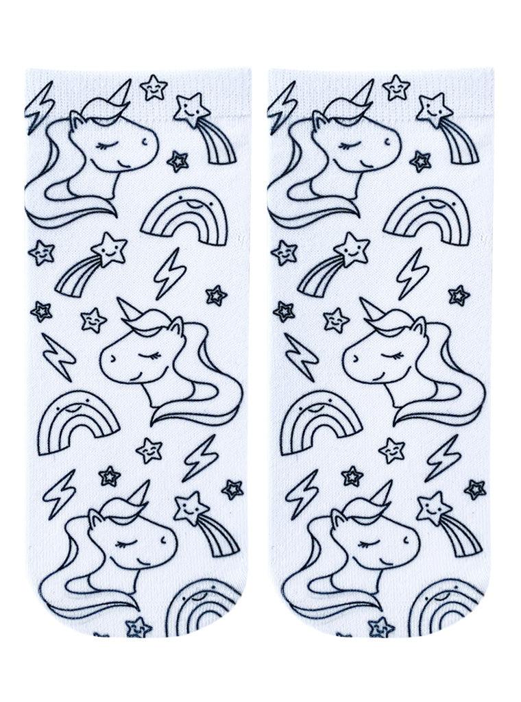 Living Royal Unicorn Galaxy Coloring Socks