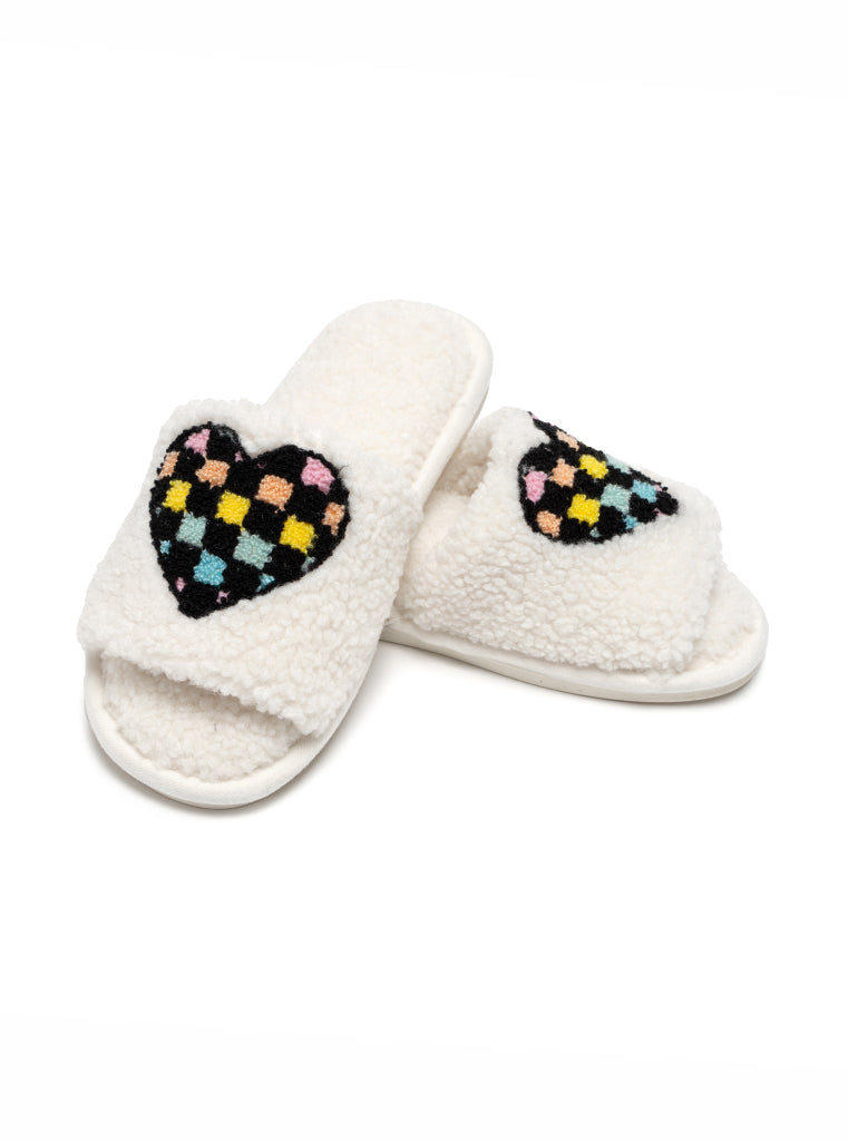 Living Royal White Retro Heart Slides