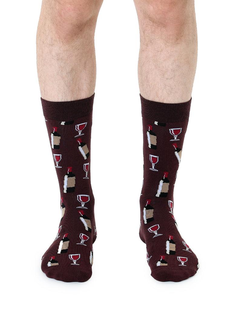 Living Royal Wine Mens Bamboo Crew Socks