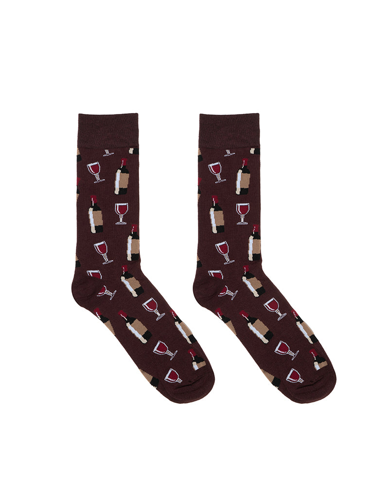 Living Royal Wine Mens Bamboo Crew Socks
