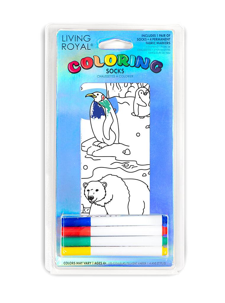living royal Winter Fun Coloring Socks