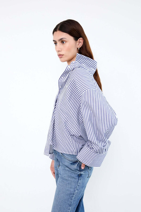 Livthelabel ELLE SHIRT | Blue Striped