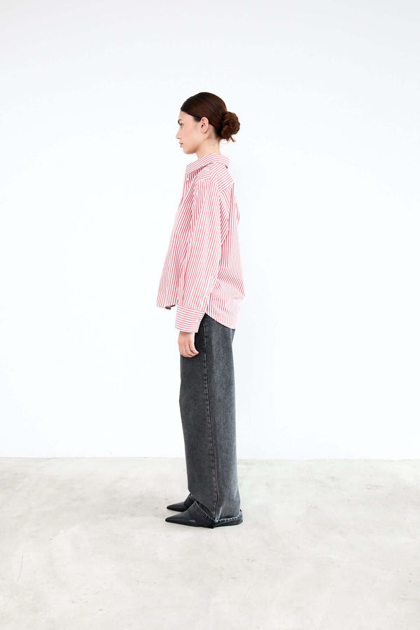 Livthelabel ELLE SHIRT | Red Striped