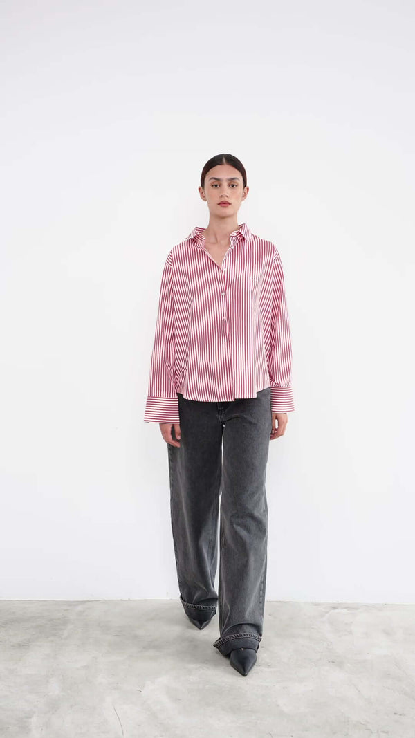 Livthelabel ELLE SHIRT | Red Striped