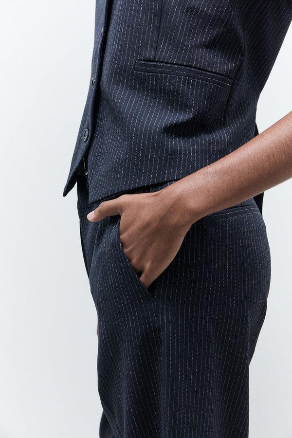 Livthelabel HOPE GILET | MARINE PINSTRIPE