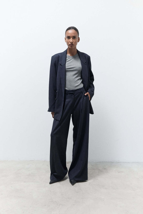 Livthelabel INDY BLAZER | MARINE PINSTRIPE