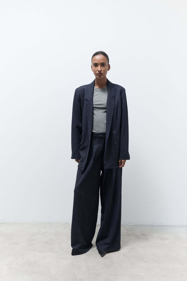 livthelabel INDY BLAZER | MARINE PINSTRIPE