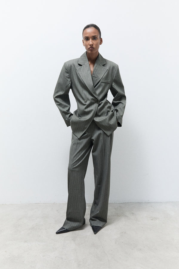 Livthelabel JOOLS BLAZER|Green Pinstripes