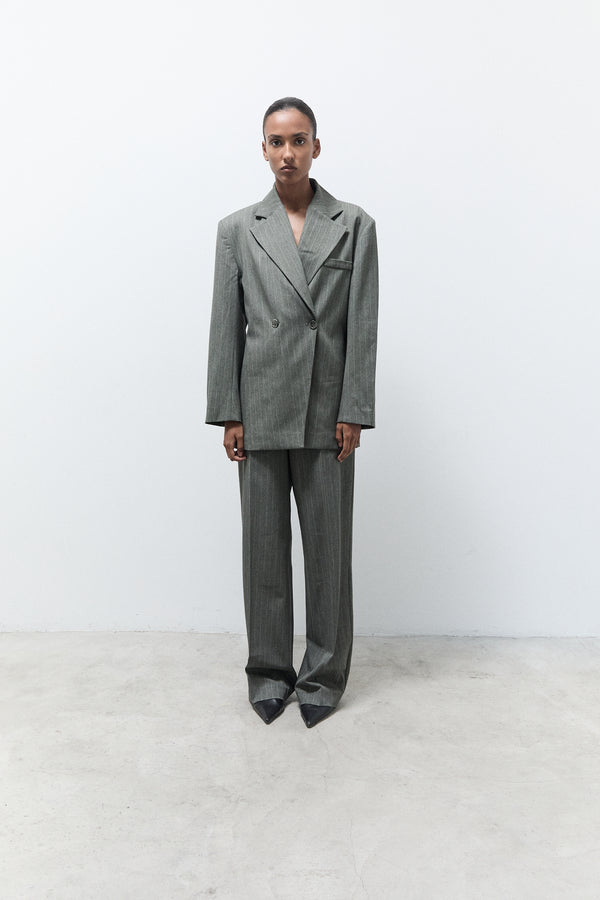 Livthelabel JOOLS BLAZER|Green Pinstripes