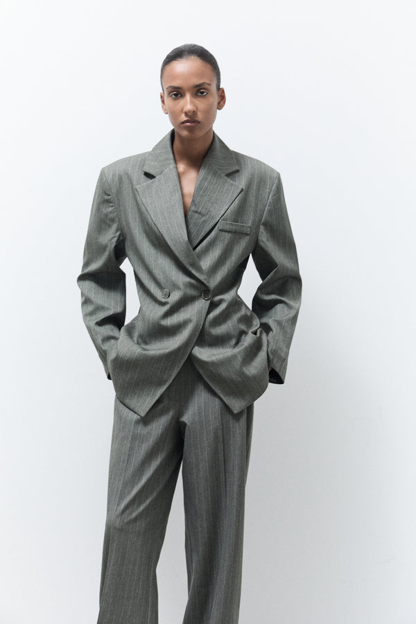 livthelabel JOOLS BLAZER|Green pinstripes