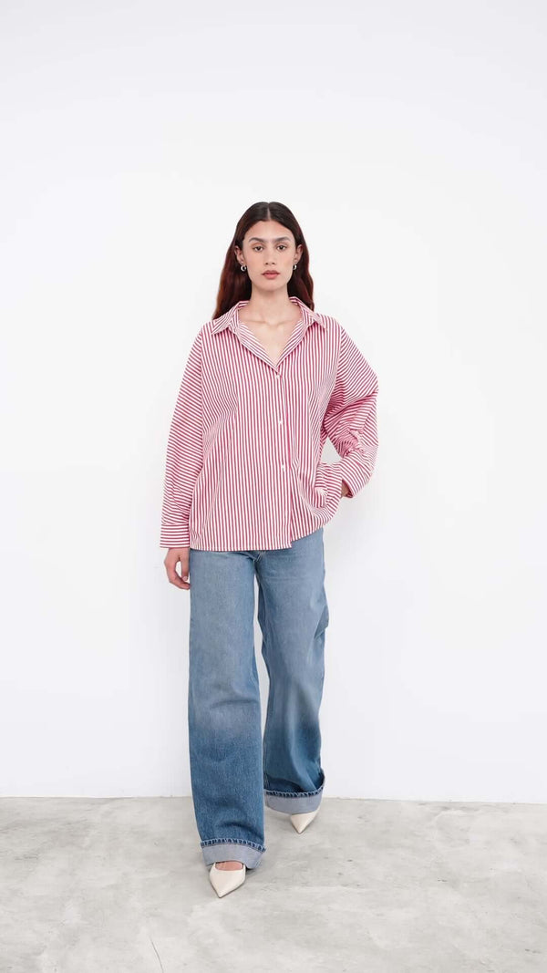 Livthelabel MILEY SHIRT | Red Striped