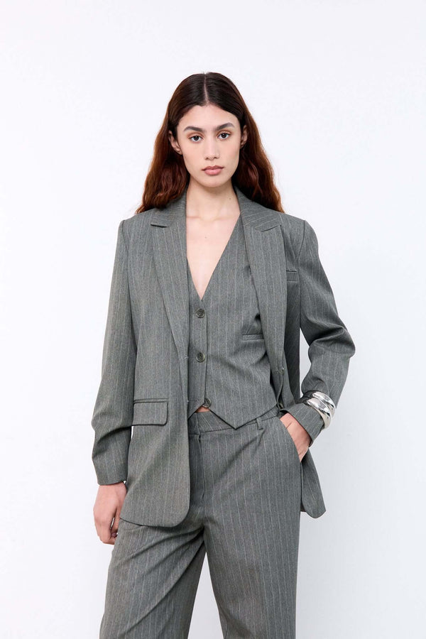 livthelabel MILLIE BLAZER | Green pinstripes