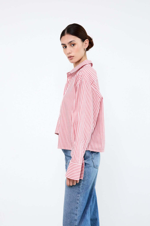 Livthelabel PIPPA SHIRT | Red Striped