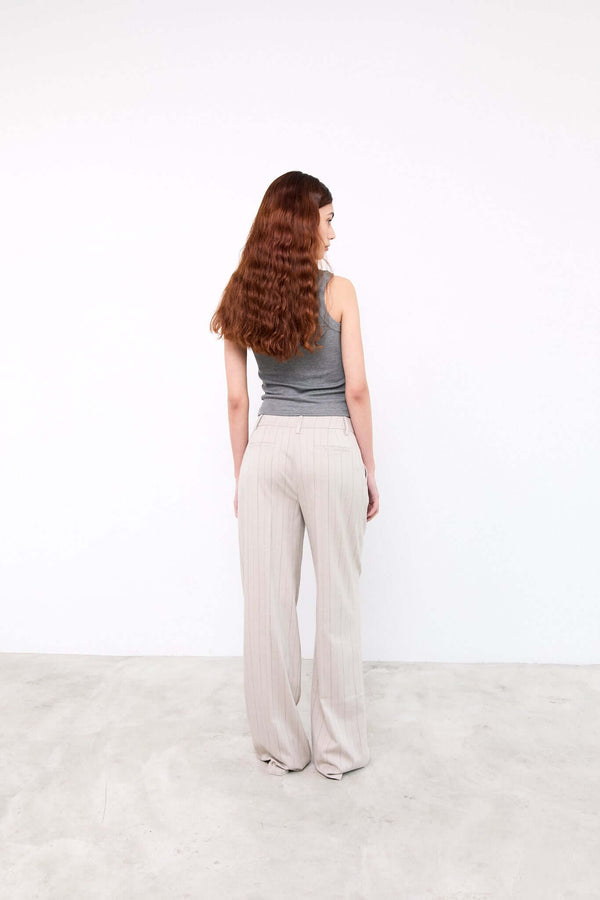 Livthelabel POPPY PANTS | Beige Pinstripes