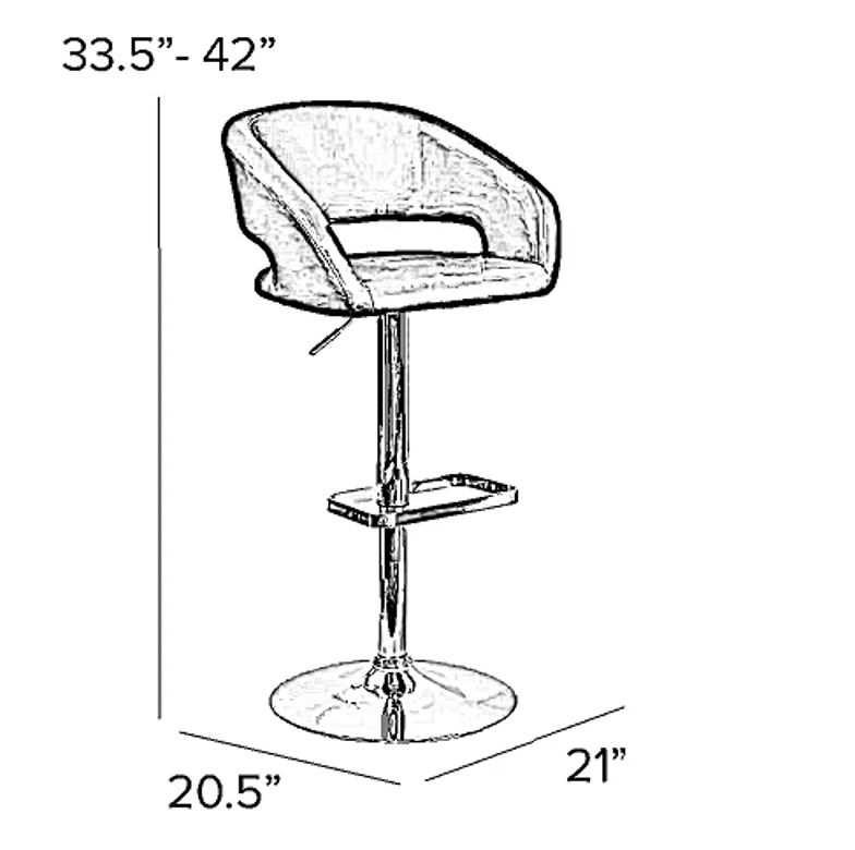 Lixra 3-Piece Modern Leather High-Raised Bar Stools