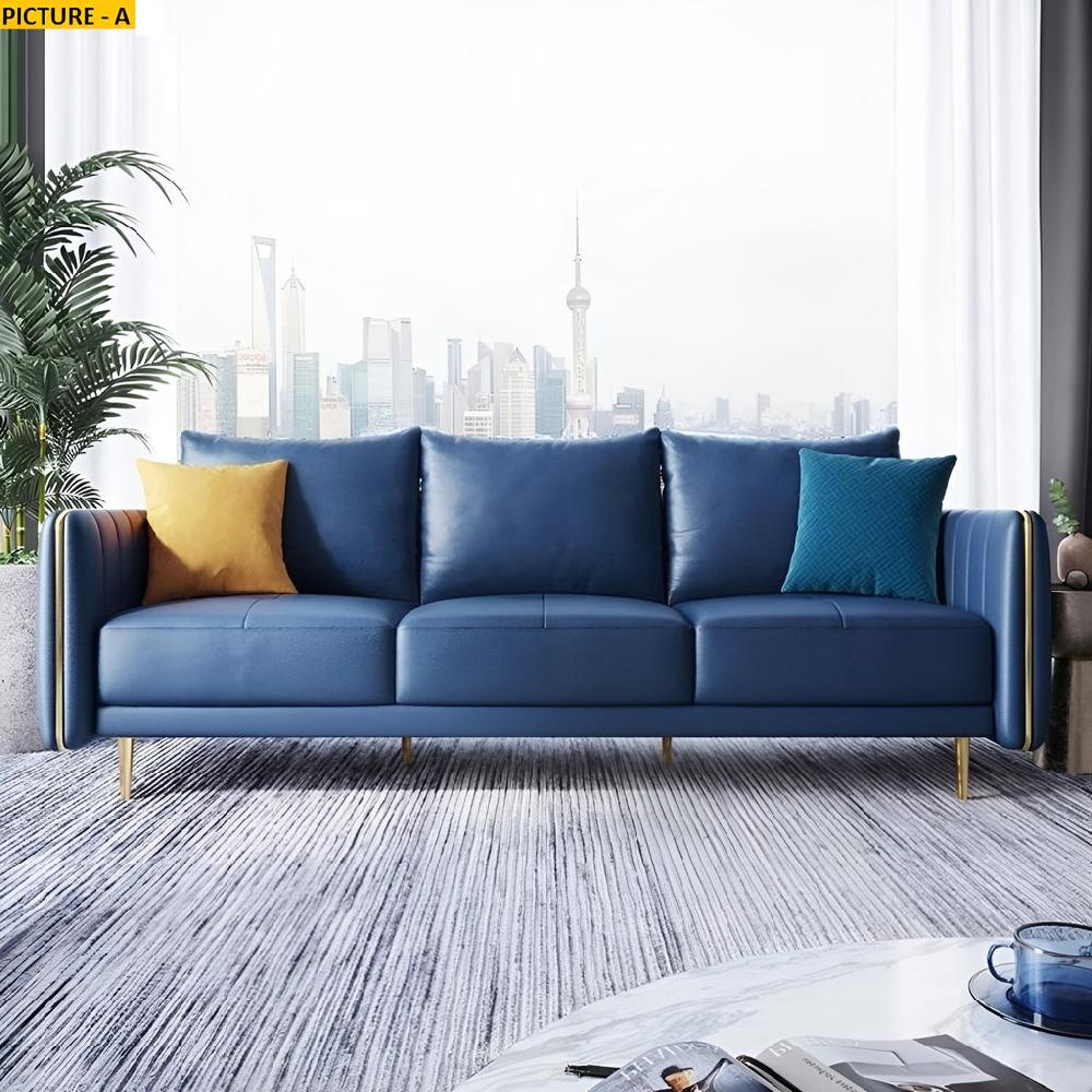 Lixra 3-Seater Luxurious Leather Sofa For Living Room