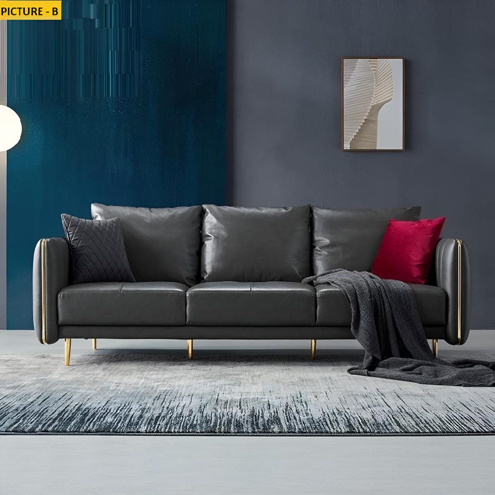 Lixra 3-Seater Luxurious Leather Sofa For Living Room