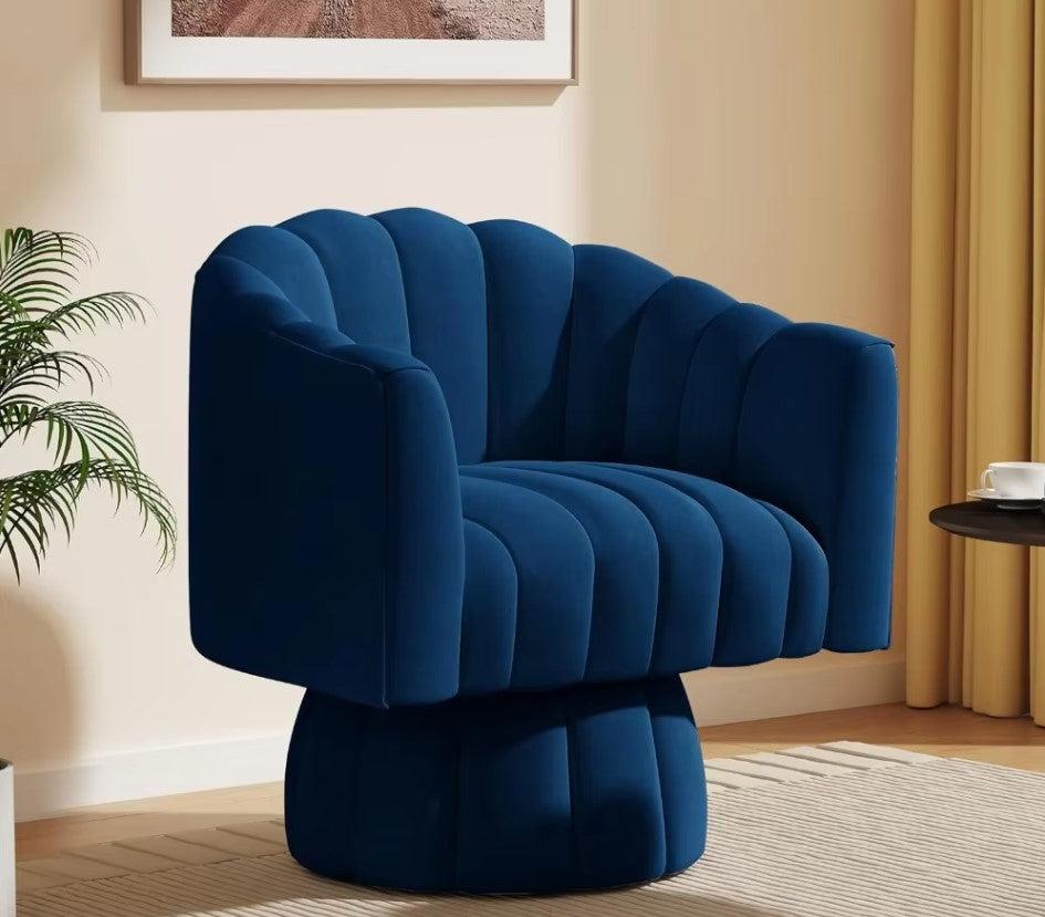 lixra 360° Swivel Elegance Velvet Fabric Accent Chair