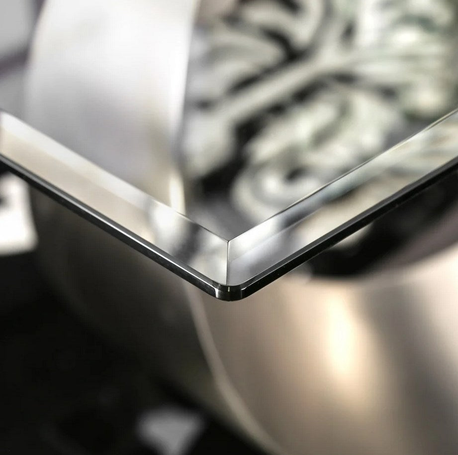 Lixra 60" Tempered Glass Tabletop Dining Table With Chairs