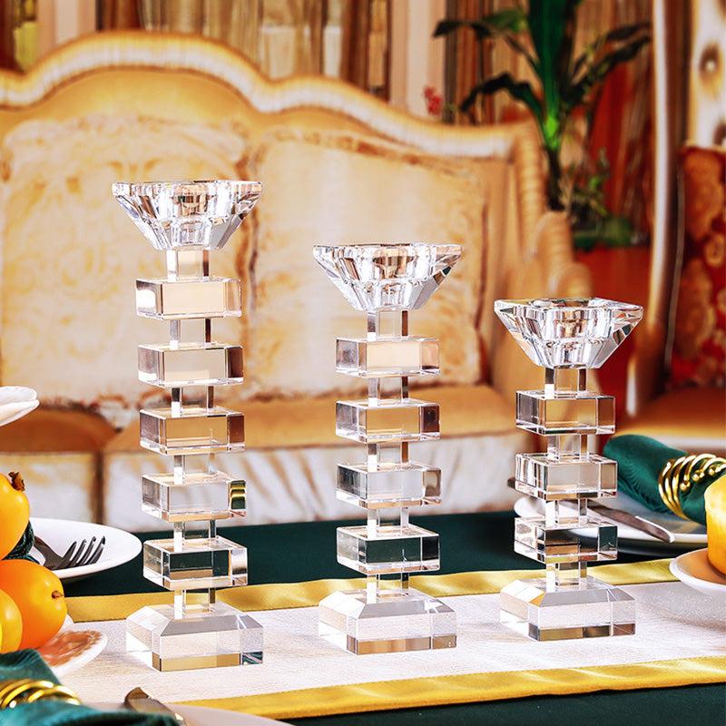 Lixra Artistic Design Post-Modern Glass Candle Holder