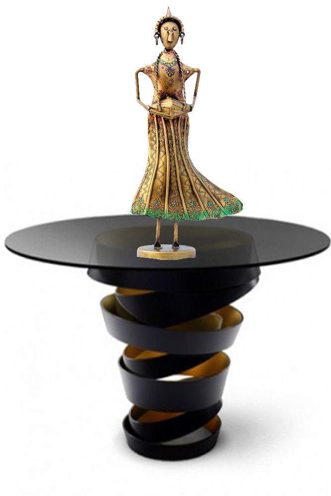 lixra Artistically Handcrafted Metallic Gold Finish Showpiece