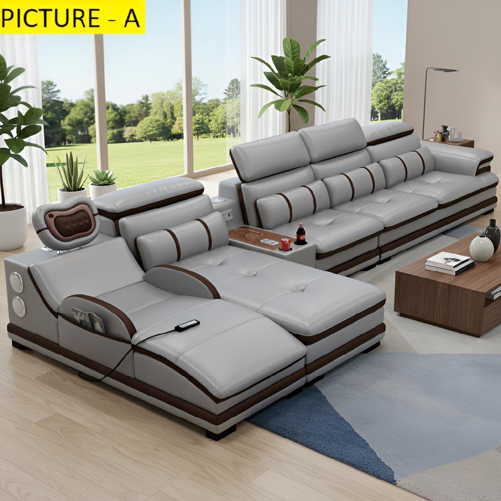 Lixra Astounding Modern Multi-functional Leather Sectional Sofa