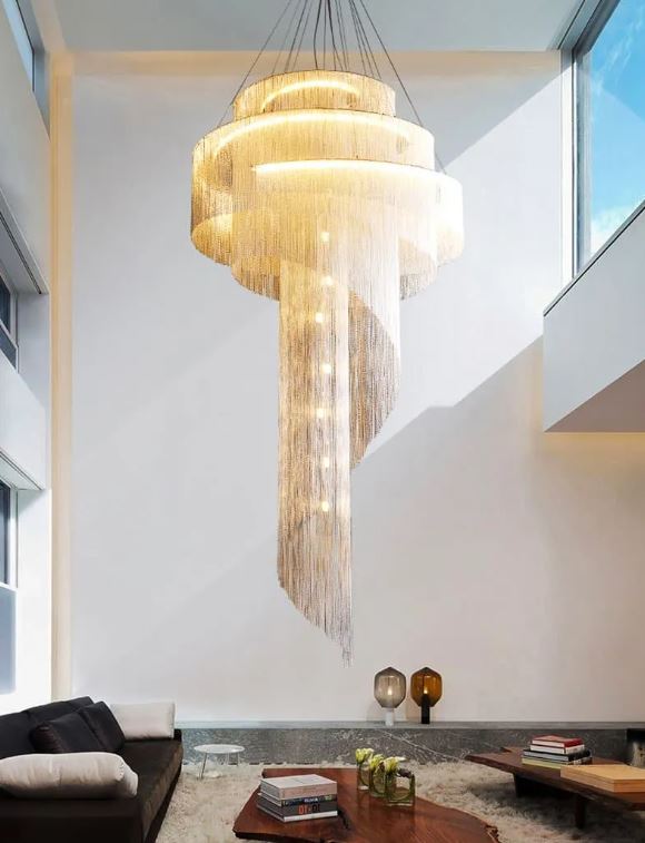 Lixra Asymmetric LED Chandelier With Aluminum Chains