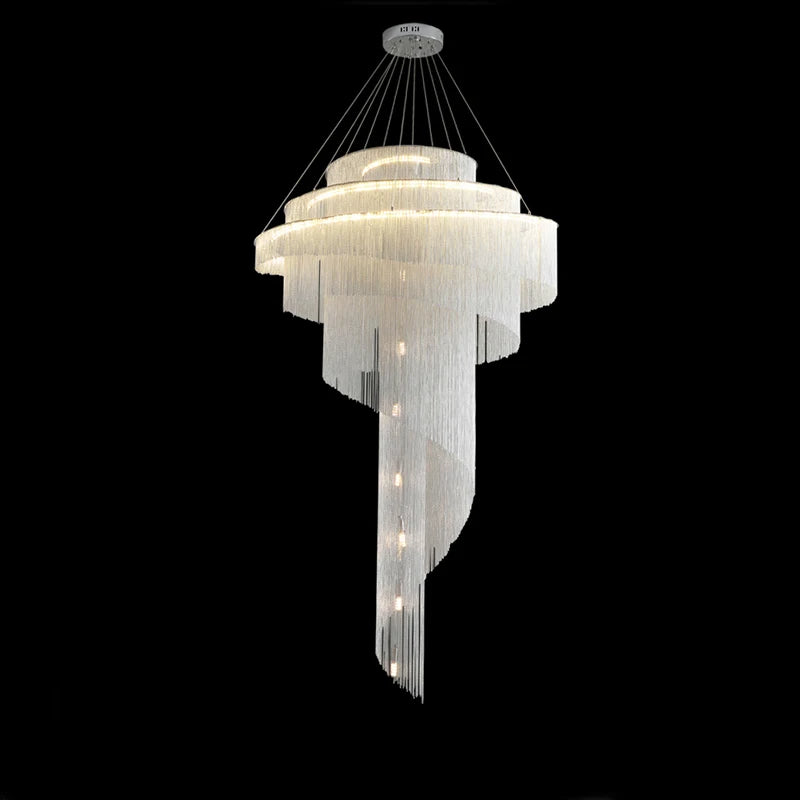 lixra Asymmetric LED Chandelier With Aluminum Chains